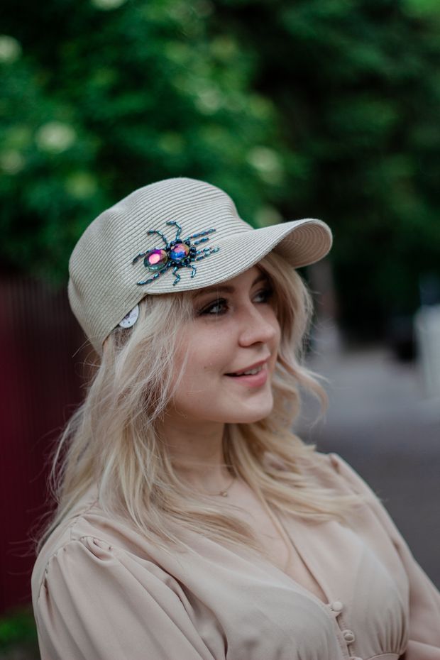 VKS-150 Кепка (Бежевый / 57-58 / 30х30х6 / б/р / Соломка/шелк / 0.3)