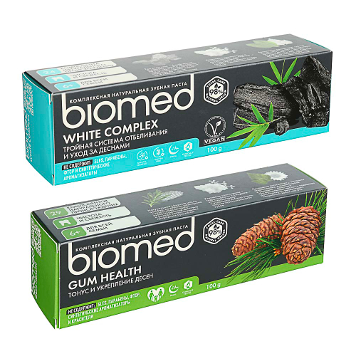 Зубная паста BIOMED Отбеливающая/Здоровье десен, 100г