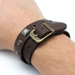 Кожаный коричневый браслет намотка TRONIN N-50