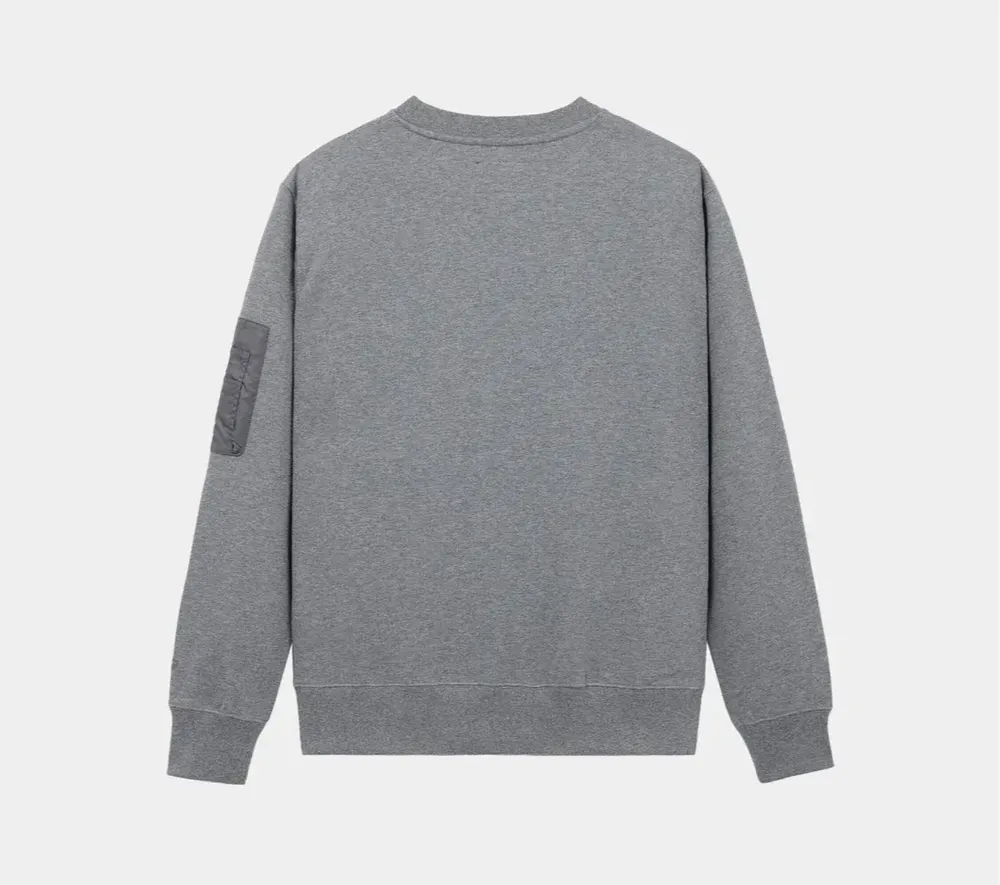 Свитшот Alpha Industries Utility Pocket Crewneck Medium Charcoal Heather (Светло-серый)
