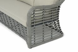 "Ницца" диван из искусственного ротанга трехместный, цвет серый