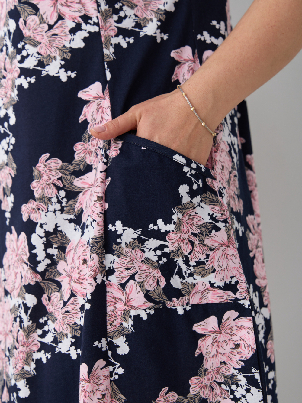 Платье П-012/тсиний-пудровыйпион