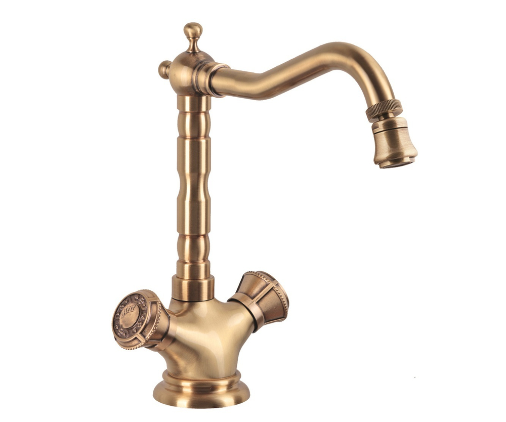 Смеситель кухонный + поворотный аэратор Bronze de Luxe 10105K/1