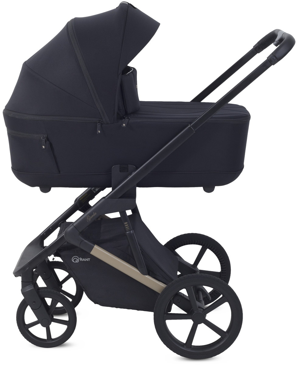 Детская коляска Rant Garda 3 в 1 с автокреслом Evomax Black Black