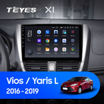 Teyes X1 10.2" для Toyota Vios, Yaris L 2016-2019