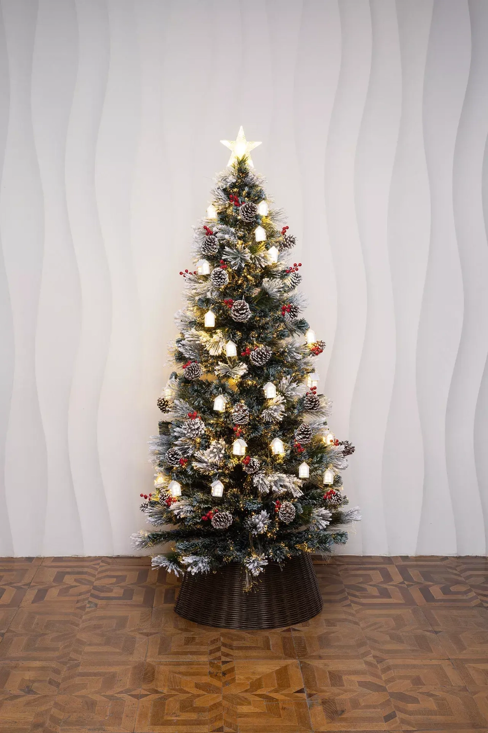 Оптоволоконная елка с LED лампочками Сказочная 210 см., леска+пвх, контроллер (Т2121-210)