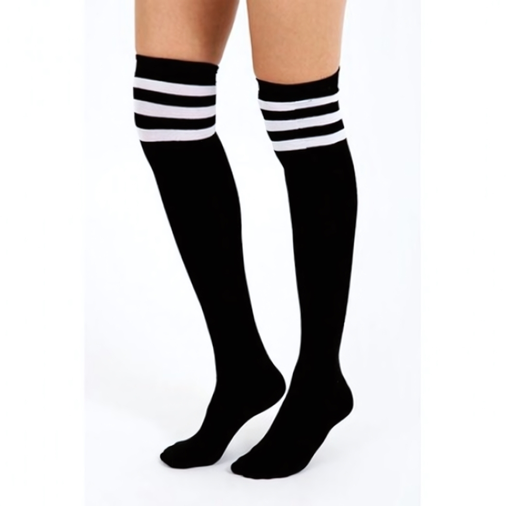 Женские гольфы ROSYLAND Clothing One Size (Цвет: черный с белым)