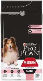 Purina Pro Plan Adult Medium Сухой корм Про План для собак средних пород с лососем, 1,5 кг