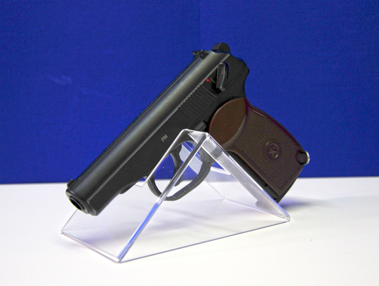 Подставка для пистолета с площадкой для брендирования