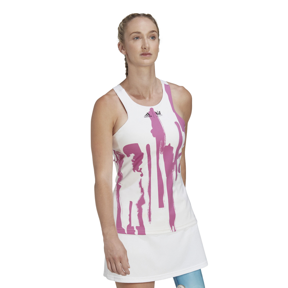 Женская теннисная майка adidas New York Y Tank Top Women - White, Violet