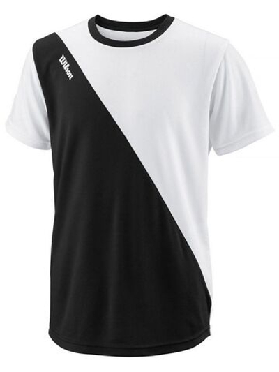 Футболка для мальчика теннисная Wilson Team II Angle Crew B - black