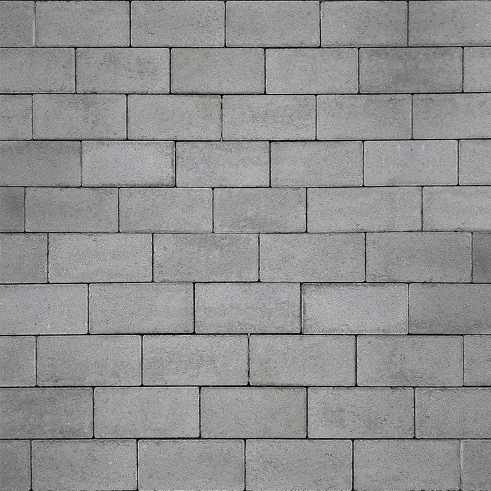 Тротуарная плитка ПРЯМОУГОЛЬНИК 200x100 мм - Гранит Серый