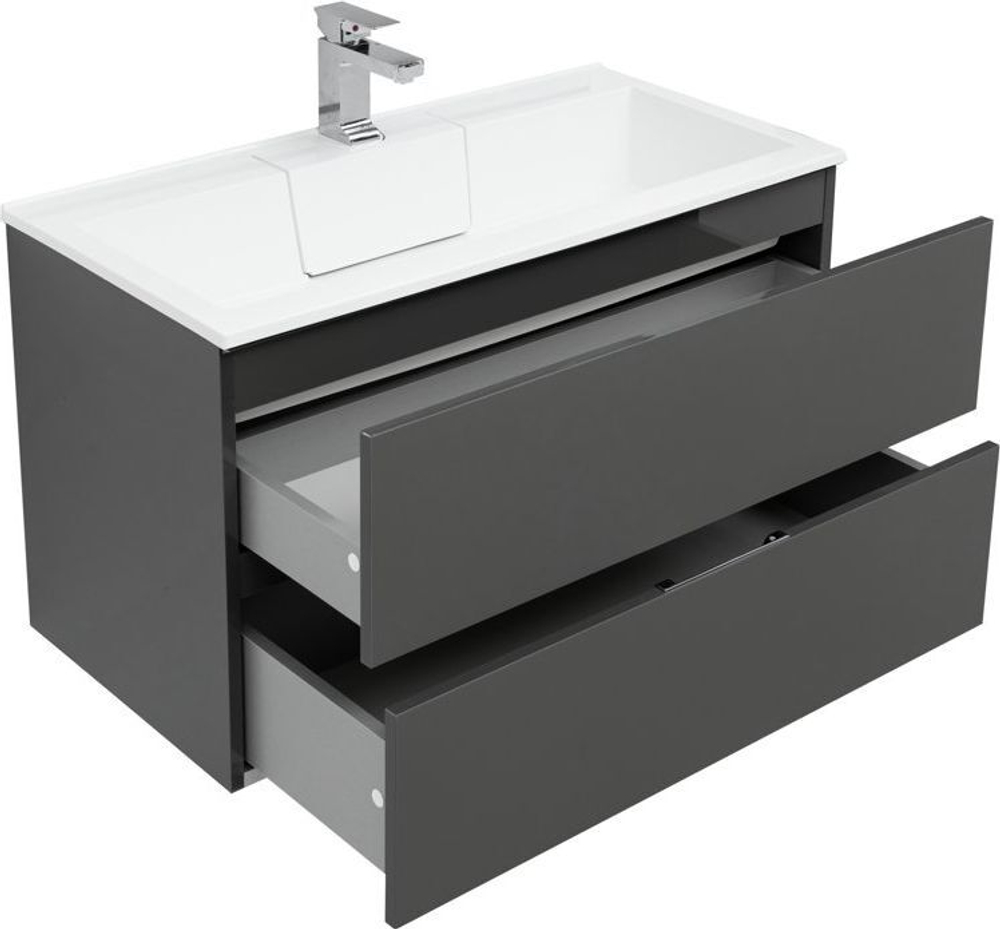 Мебель для ванной Aquanet Алвита 90 серый антрацит