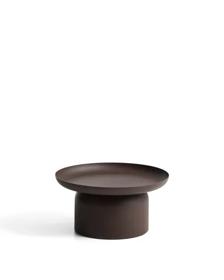 Уличный столик Arcola из темно-коричневого алюминия, диаметр 70 см