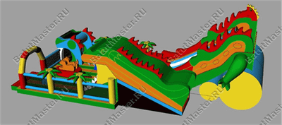 Большая и высокая горка "Змей Горыныч 3" 17*10*9 м