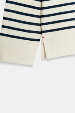 ZARA ХЛОПКОВАЯ ФУТБОЛКА СО СПУЩЕННЫМИ РУКАВАМИ, ПОЛОСКИ