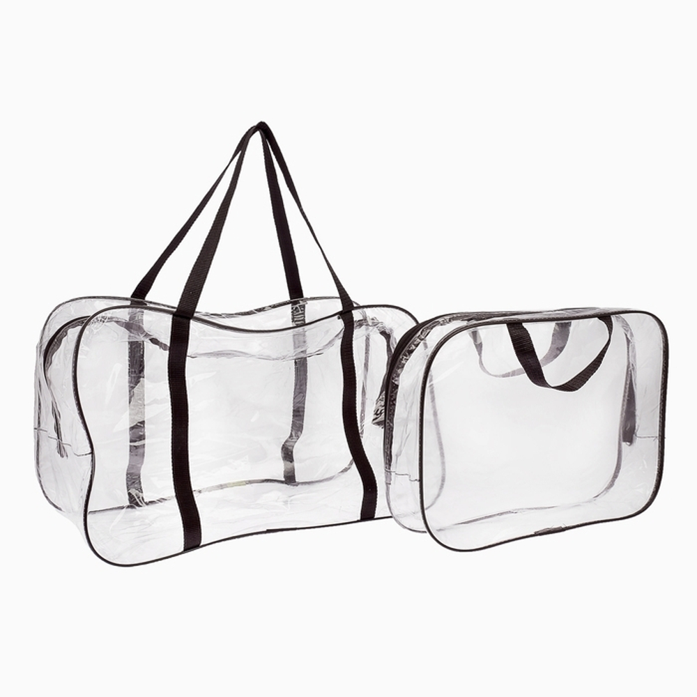 Сумка в роддом, с косметичкой, цвета МИКС (чёрный/серый) 3697490