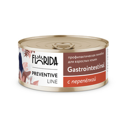 Florida Gastrointestinal Консервы для кошек при расстройствах пищеварения, с Перепёлкой, 100гр
