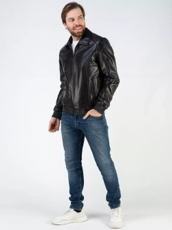 Кожаная куртка демисезонная бомбер