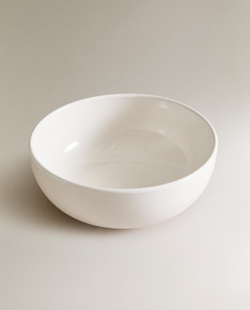 Zara Home миска из каменной керамики, цвет белый, 14.2 см