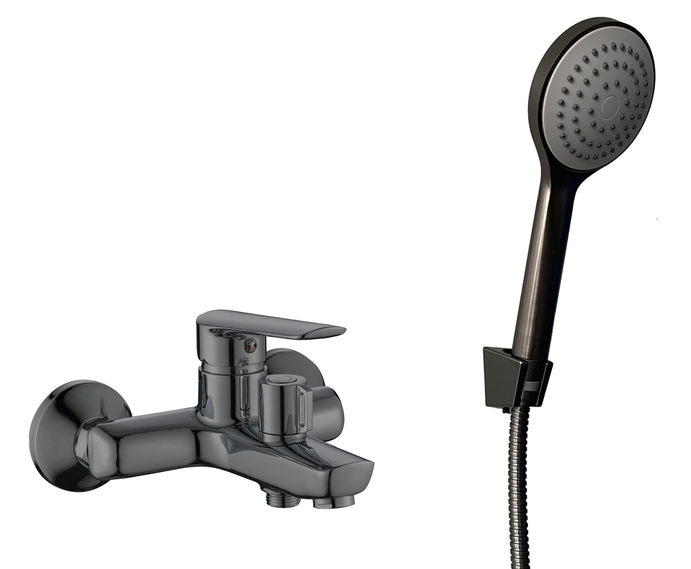 Смеситель ESKO "Lagos Gun Metal" для ванны, короткий излив, оружейная сталь, арт. LG54GM