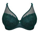 Бюстгальтер пуш-ап Emily с вышивкой (Размер: 80D) (Цвет: изумрудный)