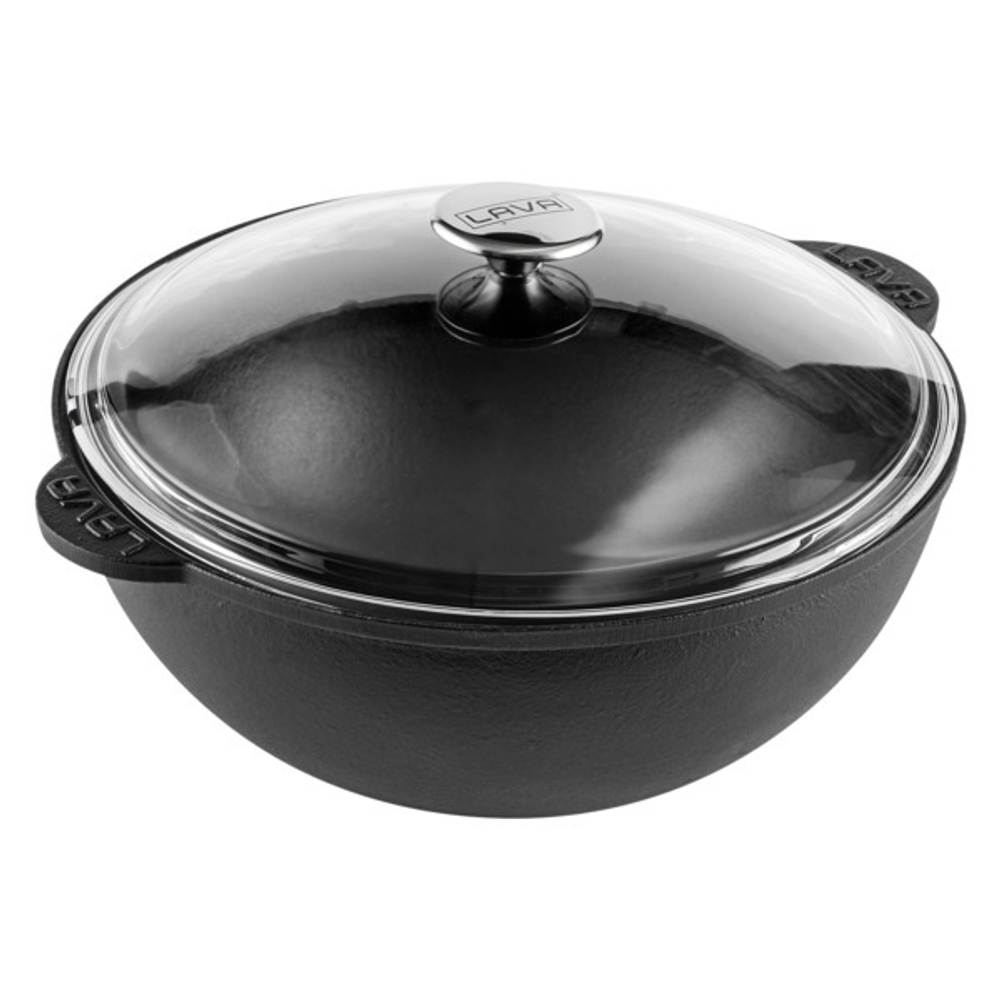 Казан с крышкой 6л LAVA черный