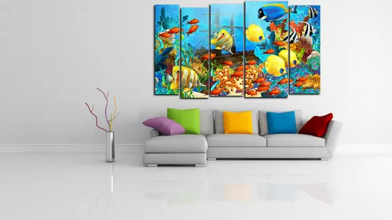 Модульная картина "Море в красках"