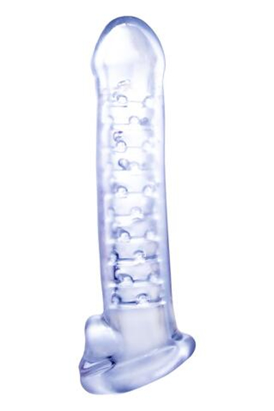 Прозрачная насадка-удлинитель Stretchy Touch - 18 см. (Цвет: прозрачный)