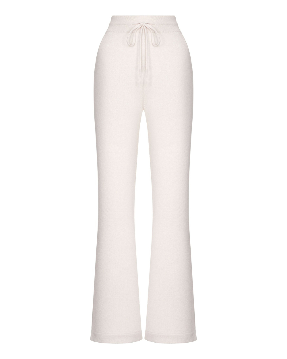 Комплект кардиган на молнии с капюшоном и брюки прямые из кашемира, пудровый