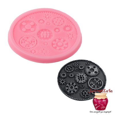 Молд силиконовый "Шестеренки", 10,5*10,5*1 см