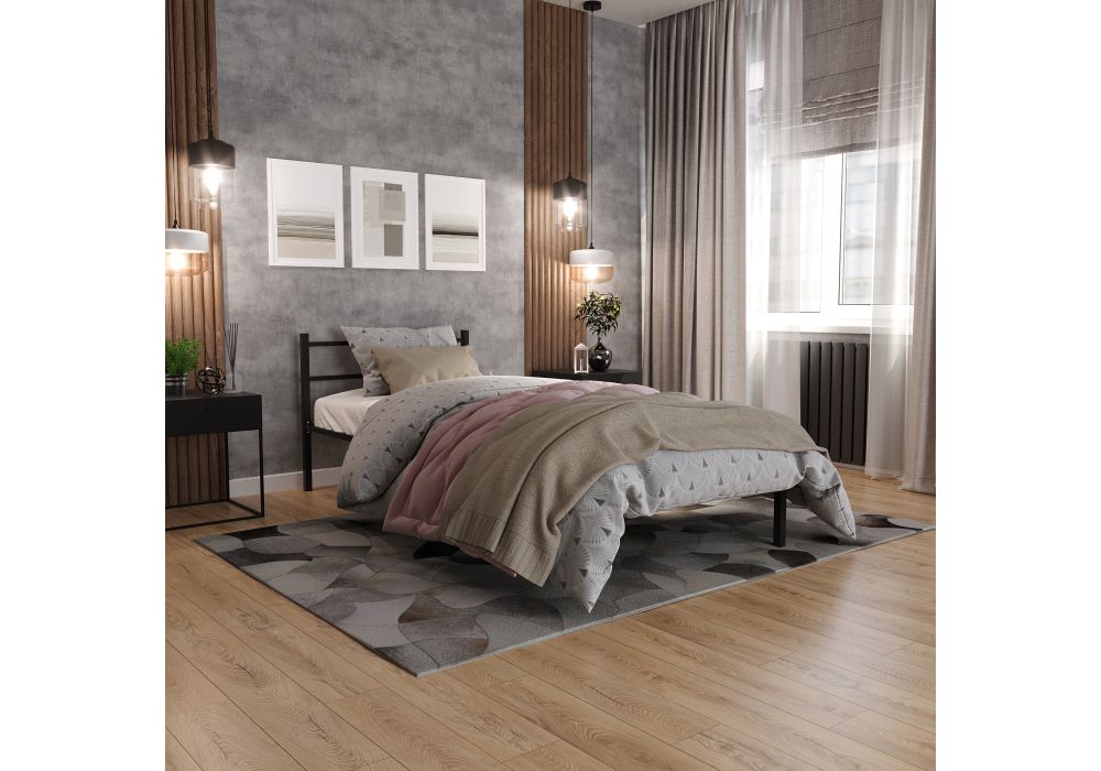 Односпальная кровать Фади 80х200 черная