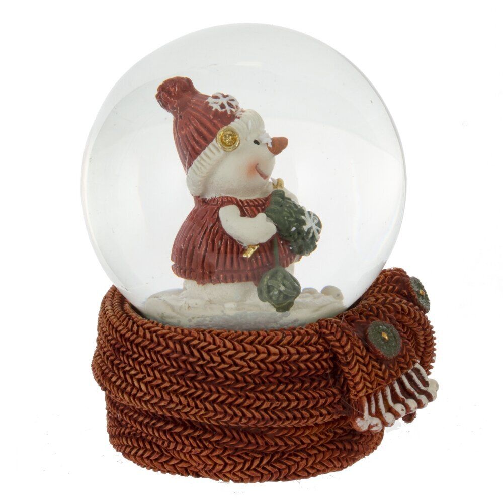 GAEM Фигурка декор в стекл шаре "Снеговик-добряк", D 6.5 см, L6,5 W7,5 H8,5 см