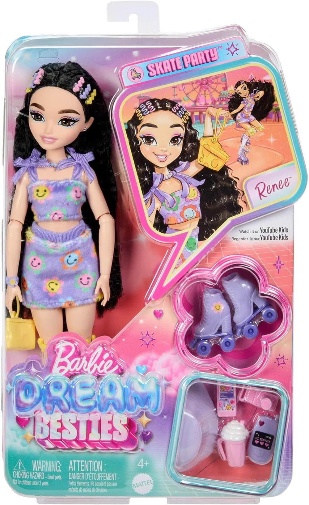 Кукла Barbie Dream Besties Lalka Renee на роликах, JFX99