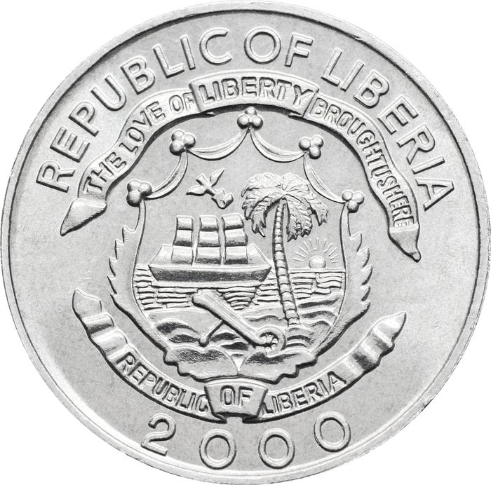5 центов 2000 Либерия AU-UNC