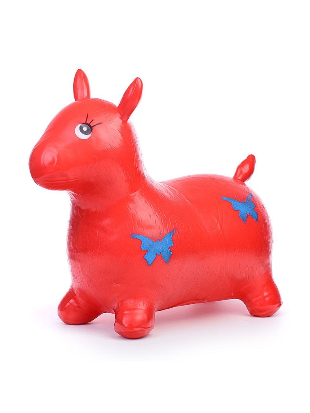 Прыгун Ослик с бабочками (красный цвет)