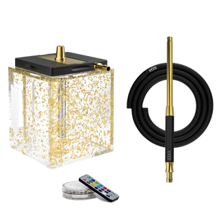 Купить Кальян Hoob - Atom Black (Cube Gold / Фурнитура Gold)