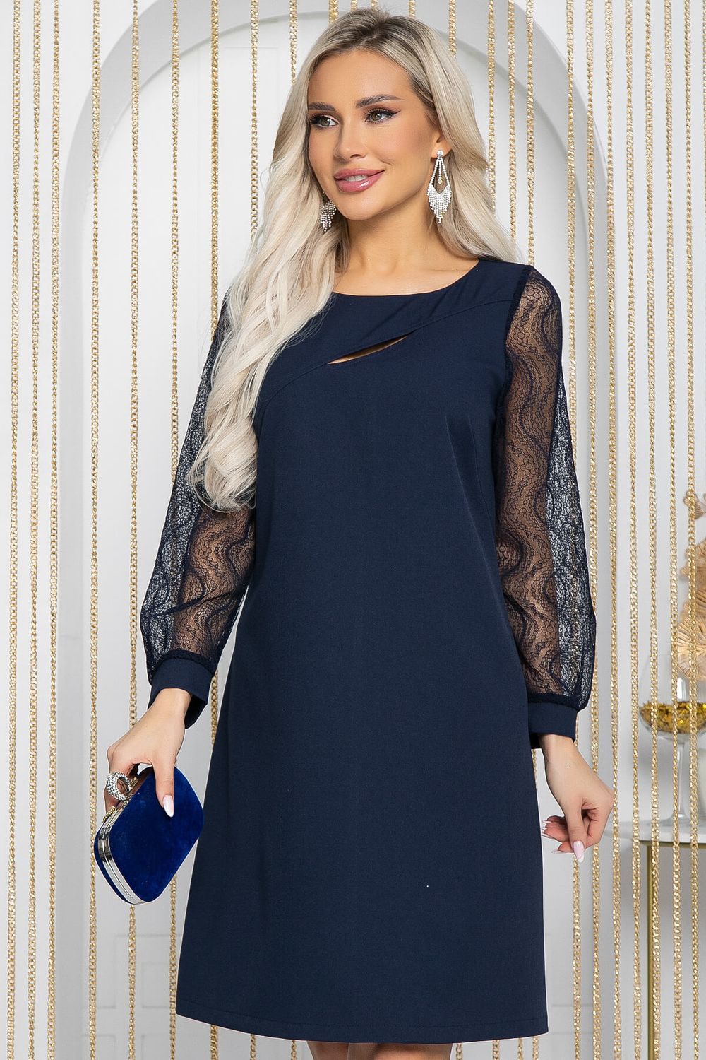 Платье Мельбурн (синее) П12124 LT Collection (Акция)