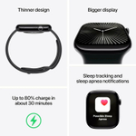 Умные часы Apple Watch S10 42 mm M/L Jet Black Aluminum Case Sport Band