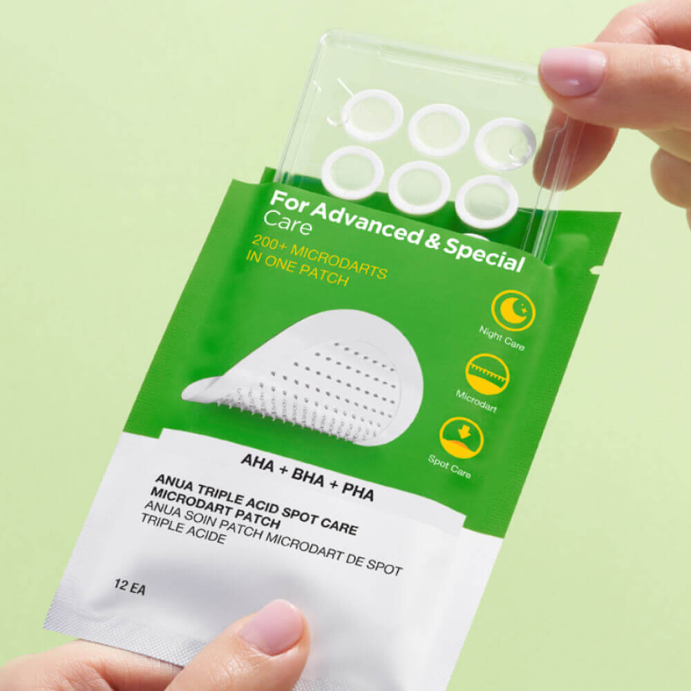Anua Triple Acid Spot Care Microdart Patch патчи против воспалений с микроиглами