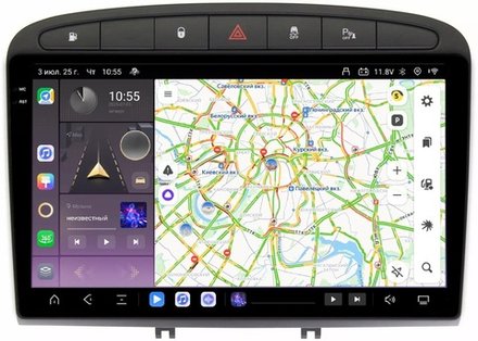 Магнитола для Peugeot 308 2007-2014, 408 2012-2022 - Carmedia OL-9961 QLed+2K, Android 13, TS20, CarPlay, 4G SIM-слот