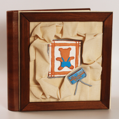 Фотоальбом для новорожденного мальчика "Orso argilla"