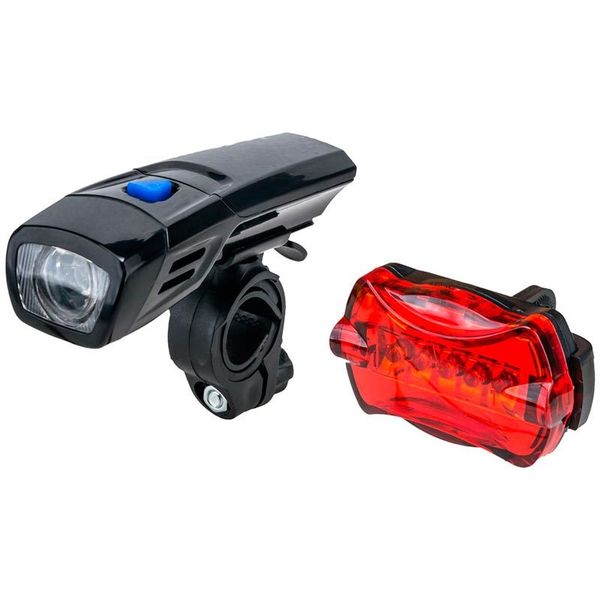 Набор: фара велосипедная + задний стоп