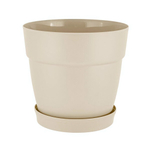 Горшок для цветов InGreen Villa de Fiori с фикс. подд. 1,1л, D130мм, калифорнийский миндаль