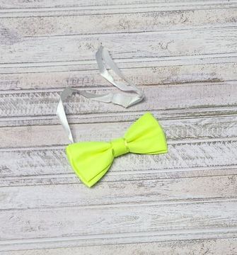 Галстук бабочка классика, лайм матовый