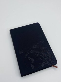 Блокнот 144 л А5 линейка цветы черный (8344-3)