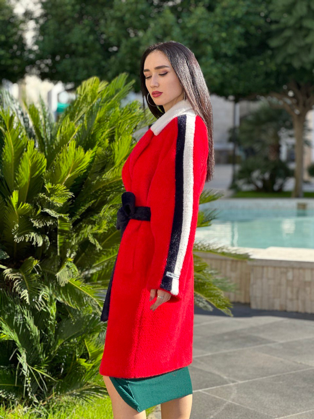 Пальто из шерсти ламы