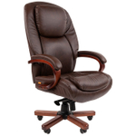 Офисное кресло CHAIRMAN 408, натуральная кожа/экокожа