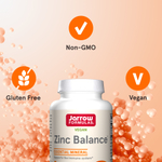 Jarrow Formulas, Zinc Balance, цинк, веганская добавка, 100 растительных капсул