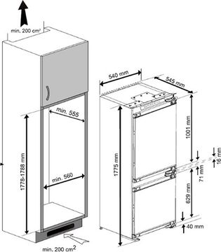 Встраиваемый холодильник Beko BCNA 275 E3S